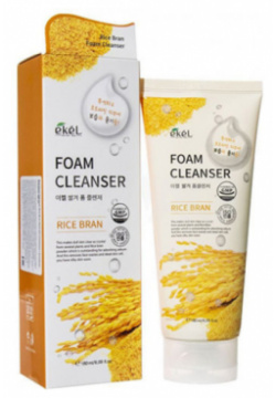 Ekel Пенка для умывания с экстрактом коричневого риса Foam Cleanser Rice Bran 180 мл 539683
