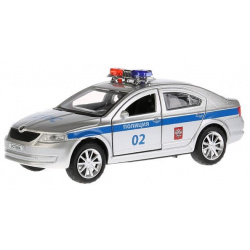 Технопарк Машина Skoda Octavia Полиция инерционная 12 см P