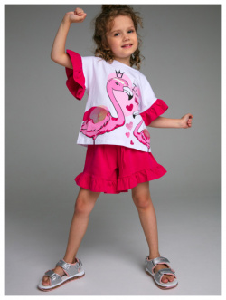 Playtoday Комплект для девочек Flamingo kids girls (футболка  шорты) 12322129