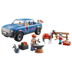 Playmobil Игровой набор Мобильный кузнец на джипе 70518