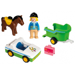 Playmobil Игровой набор Машина с трейлером для лошади 70181