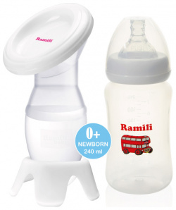 Ramili Ручной молокоотсос MC200 с противоколиковой бутылочкой 240 мл MC200240ML