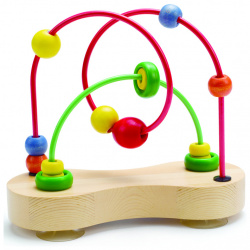 Деревянная игрушка Hape лабиринт Цветные шарики E1801_HP