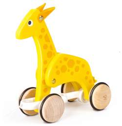 Каталка игрушка Hape Зверики Жираф E0920_HP для малышей