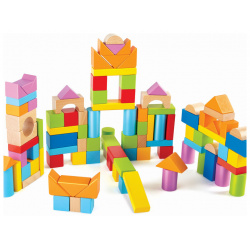 Деревянная игрушка Hape кубики 3 в 1 Замечательные блоки (101 элемент) E8247_HP