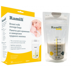 Ramili Пакеты для хранения и заморозки грудного молока 180 мл 30 шт  BMB40