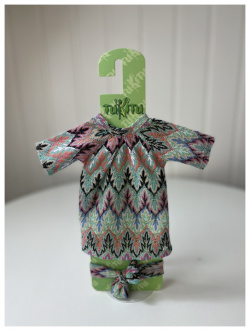 TuKiTu Комплект одежды для кукол (трикотажное платье  повязка на голову) 40 см 26