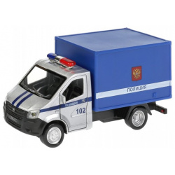Технопарк Машина металлическая со светом и звуком Газель Next Фургон Полиция 14 см NEXTKUNG 15SL POL