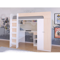 Подростковая кровать РВ Мебель чердак Астра 10 (белый) ASTRA10 35