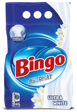 Bingo Стиральный порошок автомат Ultra White 3 кг 5039814