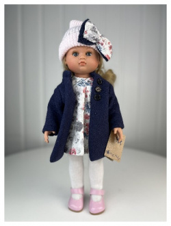 Lamagik S L  Кукла Нэни в синем пальто и белой шапке 42 см 42015