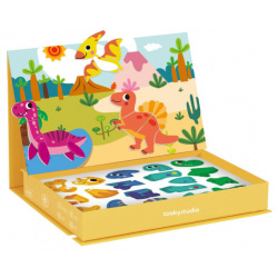 Развивающая игрушка Tooky Toy Магнитная игра Пазл Динозавры TK405