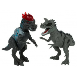 Интерактивная игрушка KiddiePlay Фигурки динозавра Пахицелафозавр и Карнотавр 12622