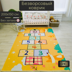 Игровой коврик TESCON  Безворсовый войлочный детский "Классики Лисы" 150*200 см TC 152001