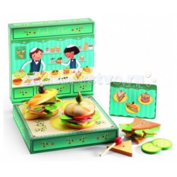 Деревянная игрушка Djeco Сэндвичи от Эмиля и Олив k06620