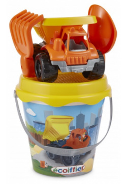 Ecoiffier Детский набор для песочницы Ведерко с грузовиком ECO736