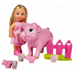 Simba Кукла Еви со свинкой и поросятами 12 см 5733337