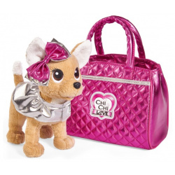 Мягкая игрушка Chi Love собачка Гламур с сумочкой и бантом 20 см 5893125