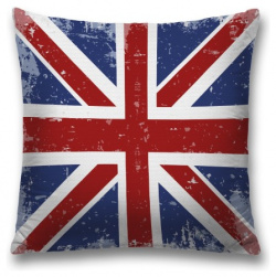 JoyArty Наволочка декоративная на молнии Винтажный флаг Великобритании 45x45 см sl_33102