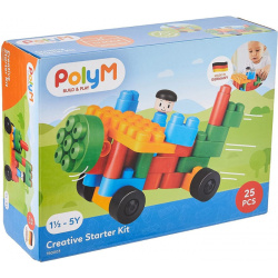 Конструктор PolyM детский Творческий стартовый набор 25 элементов 760003_HP