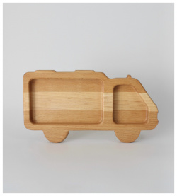 Another Wood & accessories Тарелочка секционная деревянная в форме Машинки 