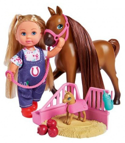 Simba Кукла Еви с беременной лошадкой 12 см 5733487