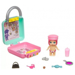 Bondibon Игровой набор OLY Кукла в чемоданчике на кодовом замке во фруктово конфетной шапочке ВВ387 ВВ3867