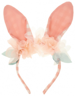 MeriMeri Ободок Ушки кролика с цветами 218710