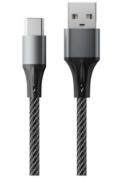 Кабель Accesstyle AC30 F100M USB Type C 1м Black Gray Технические характеристики