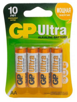 Батарейка алкалиновая GP Ultra Alkaline 15А AA  4 шт