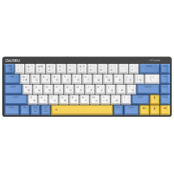 Беспроводная клавиатура Dareu EK868 White/Blue/Yellow (Red Switch) 