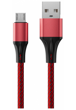 Кабель Accesstyle AM24 F100M USB Micro 1м Red+black 