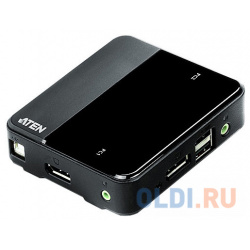 Переключатель KVM ATEN  CS782DP AT KVM+Audio+USB 2 0 1 user USB+DisplayPort+AUDIO = cpu со шнурами USB/AUDIO 2х1 8м + Dis
