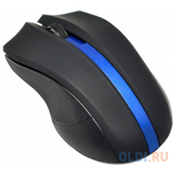 Мышь Oklick 615MW черный/синий оптическая (1200dpi) беспроводная USB (2but) 412862 