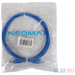 Патч корд литой Neomax NM13001 015B UTP 1 5 м  кат 5е синий 13001 5E