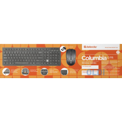 Беспроводной набор клавиатура + мышь Defender  Columbia C 775 RU черный мультимедиа 45775