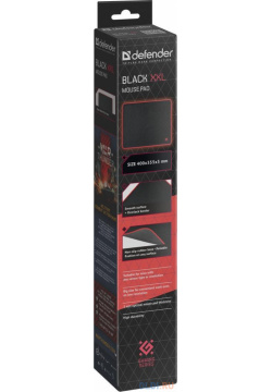 Коврик игровой Black XXL 400x355x3 мм  ткань+резина DEFENDER 50559