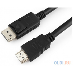 Кабель DisplayPort 10м Cablexpert CC DP HDMI 10M круглый черный 