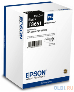 Картридж Epson C13T865140 для WF M5xxx черный 