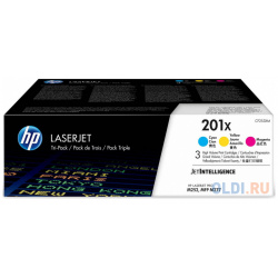 Картридж HP 201X CF253XM для Color LaserJet Pro M252dw M252n M274n M277dw M277n цветной тройная упаковка 