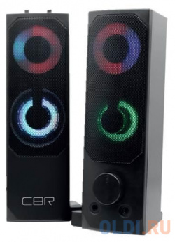 CBR CMS 514L Black  Акустическая система 2 0 питание USB 2х3 Вт (6 RMS) пластик RGB подсветка конструкция транформер 3 5 мм лин стереовход