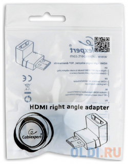 Переходник HDMI Cablexpert A HDMI90 FML черный