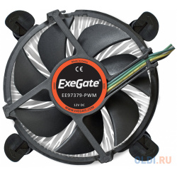 Кулер  Exegate EX283279RUS EE97379 PWM Al S1150/1151/1155/1156 TDP 65W Hydro bearing 4pin 23 5db BOX