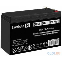 Батарея Exegate DTM 1207 12V 7Ah EG7 12 EXG1270 EP129858RUS 