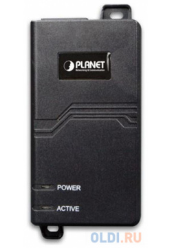 Single Port 10/100/1000Mbps Ultra POE Injector (60 Watts)  w/internal power 802 3at compatible Planet 172