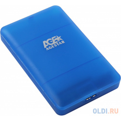 Внешний контейнер для HDD 2 5" SATA AgeStar 3UBCP3 USB3 1 пластик синий Age Star 