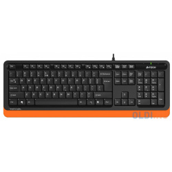 Клавиатура проводная A4TECH Fstyler FK10 USB черный оранжевый 