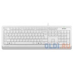 Клавиатура проводная A4TECH Fstyler FK10 USB белый серый 