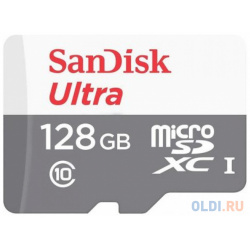 Флеш карта microSDHC 128Gb Class10 Sandisk SDSQUNR 128G GN6MN Ultra Light w/o adapter 