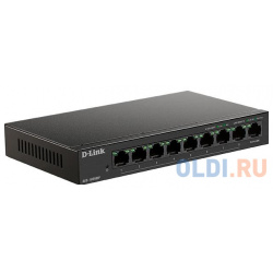 D Link DES 1009MP/A1A Неуправляемый коммутатор с 8 портами 10/100Base TX и 1 портом 10/100/1000Base T (8 портов РоЕ 802 3af/at  PoE бюджет 117 Вт)
